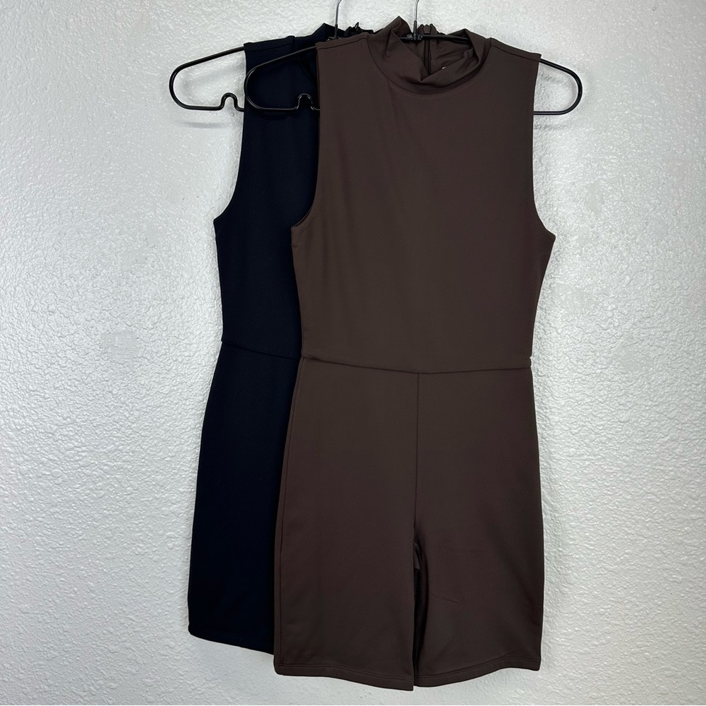 Babaton Contour Revolution Romper bundle 
Sz 6 NWOT black /Brown
